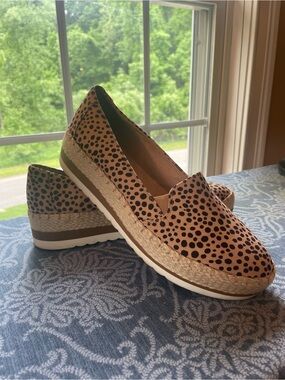 Dr. Scholl's Leopard Print Espadrille Slip-On - Tan and Black